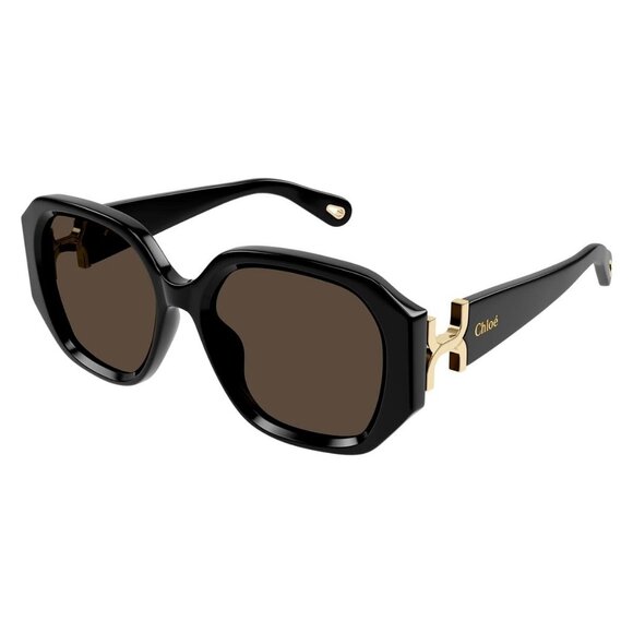 New CHLOE Black Square CH0236S 001 Sunglasses Women - Picture 1 of 5